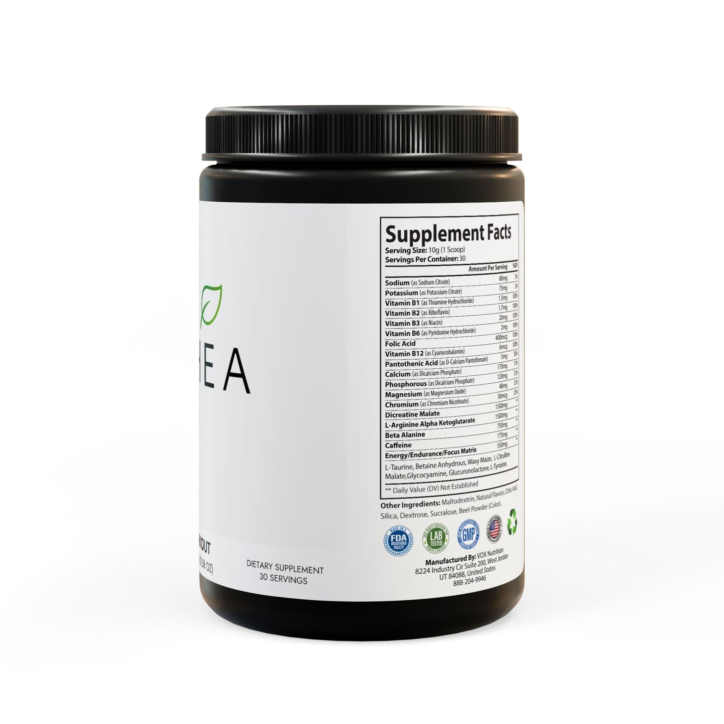 Pre-Workout Supplement, Watermelon (300g, 10.58oz)