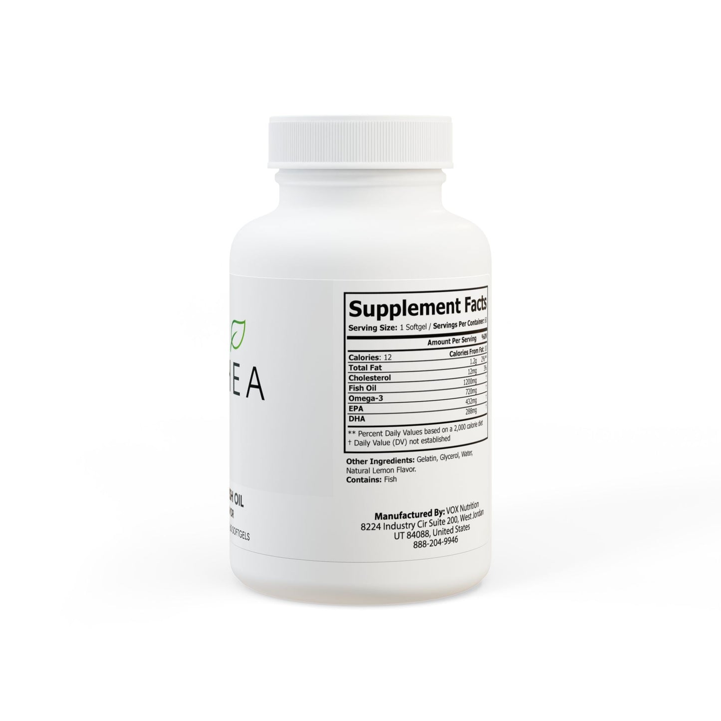 Omega 3 Fish Oil Supplement (60 Softgels)