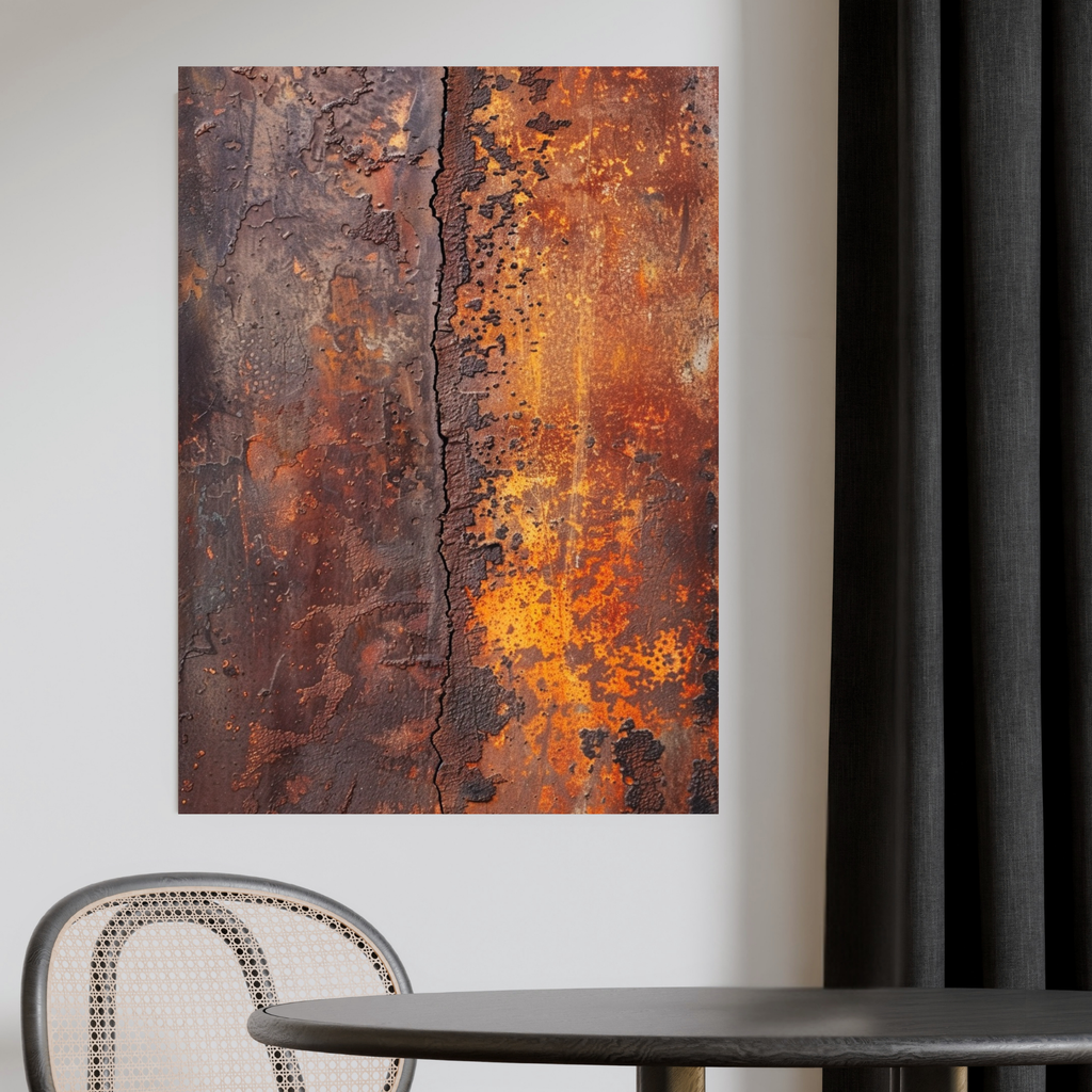 Deep Rust | Industrial Texture Canvas Art
