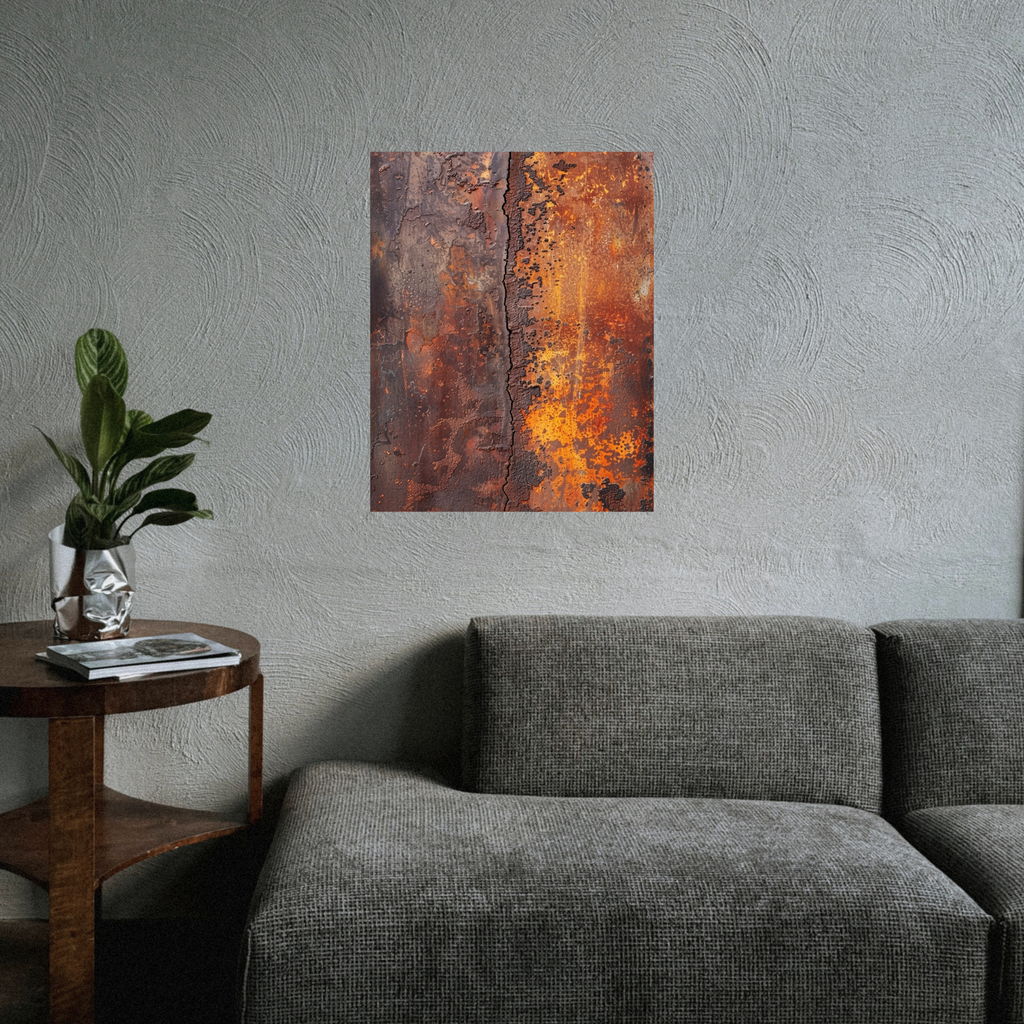 Deep Rust | Industrial Texture Canvas Art
