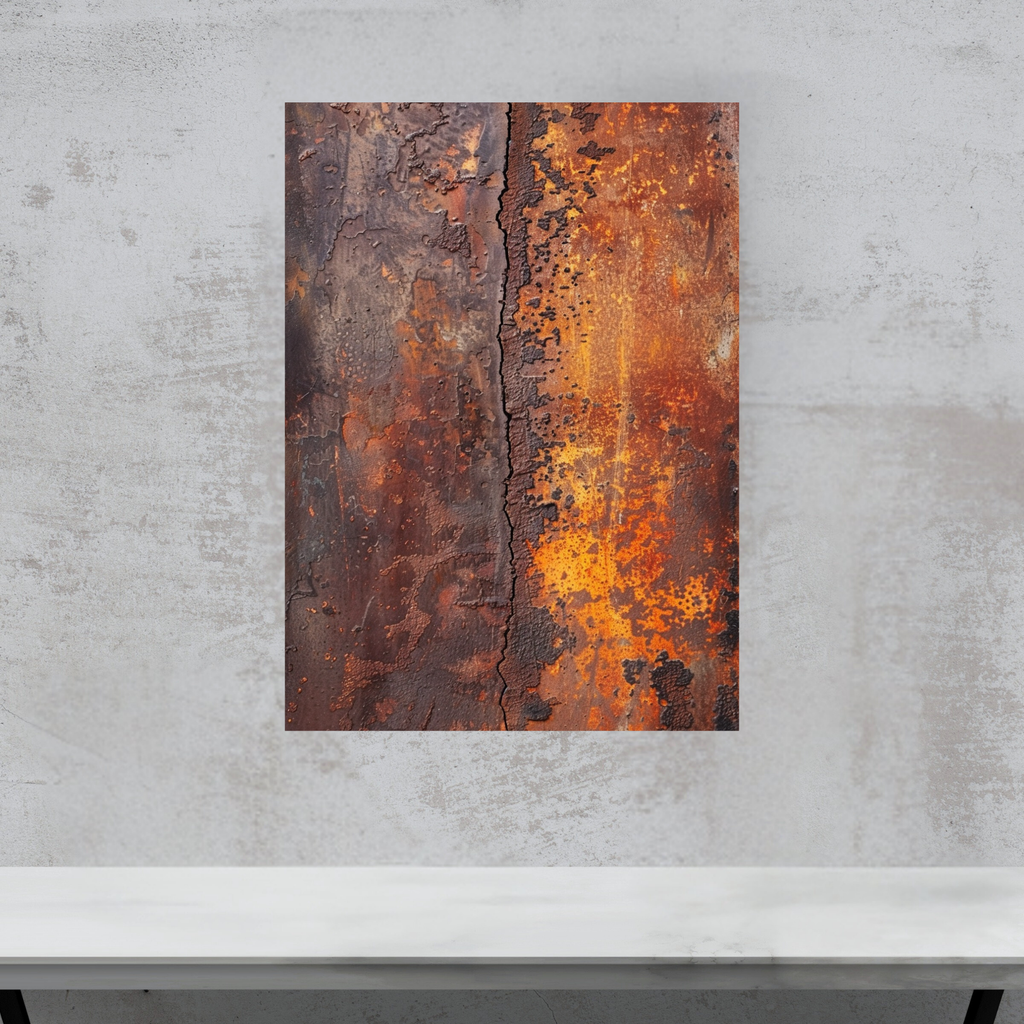 Deep Rust | Industrial Texture Canvas Art