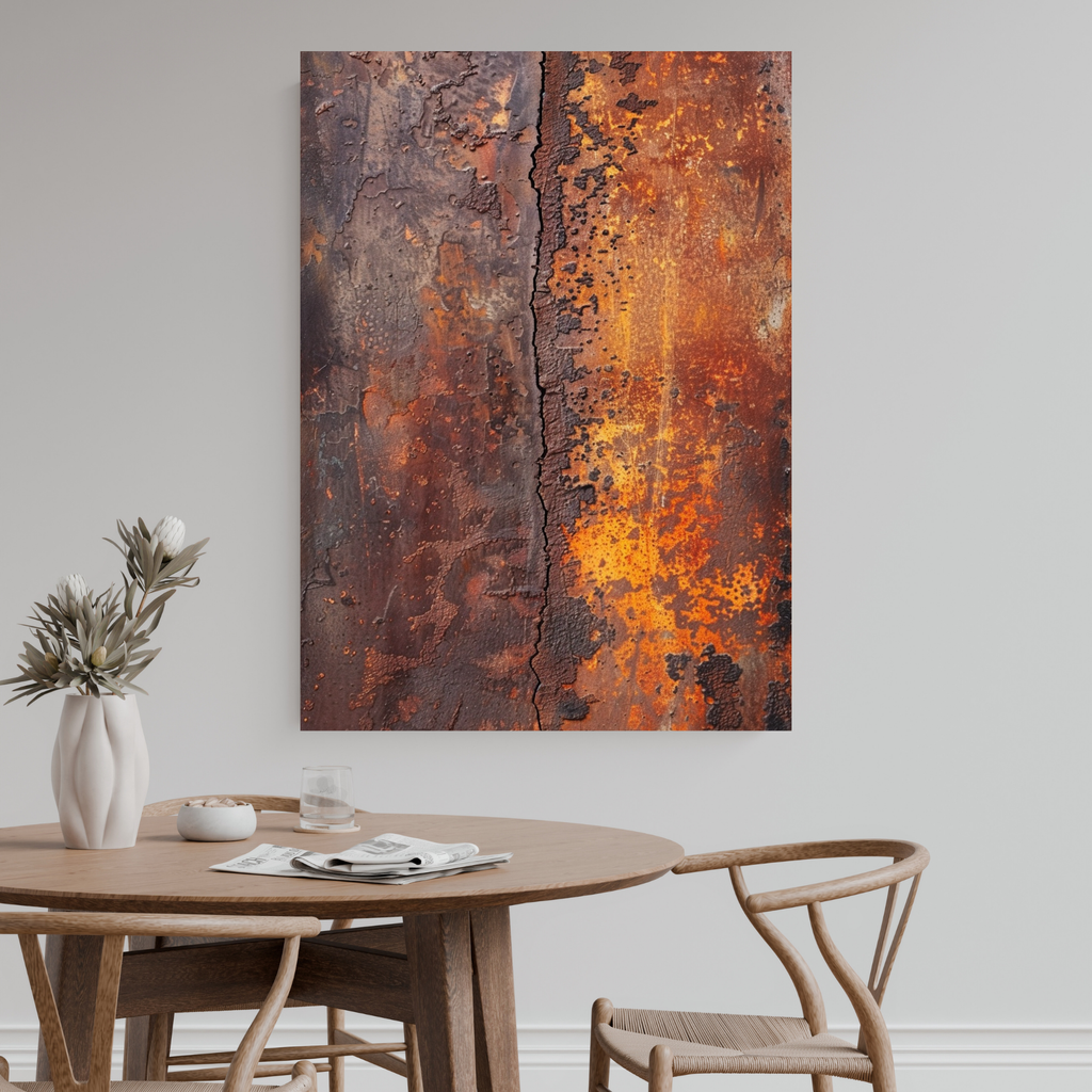 Deep Rust | Industrial Texture Canvas Art