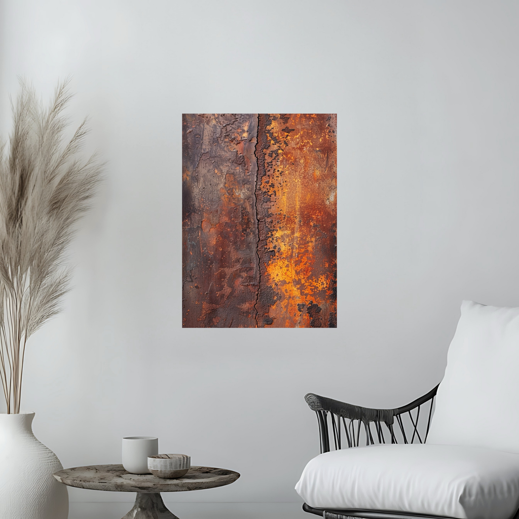 Deep Rust | Industrial Texture Canvas Art