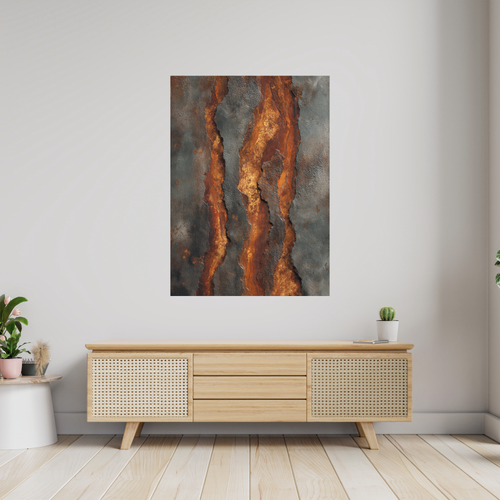 Rust Veins | Industrial Texture Canvas Art